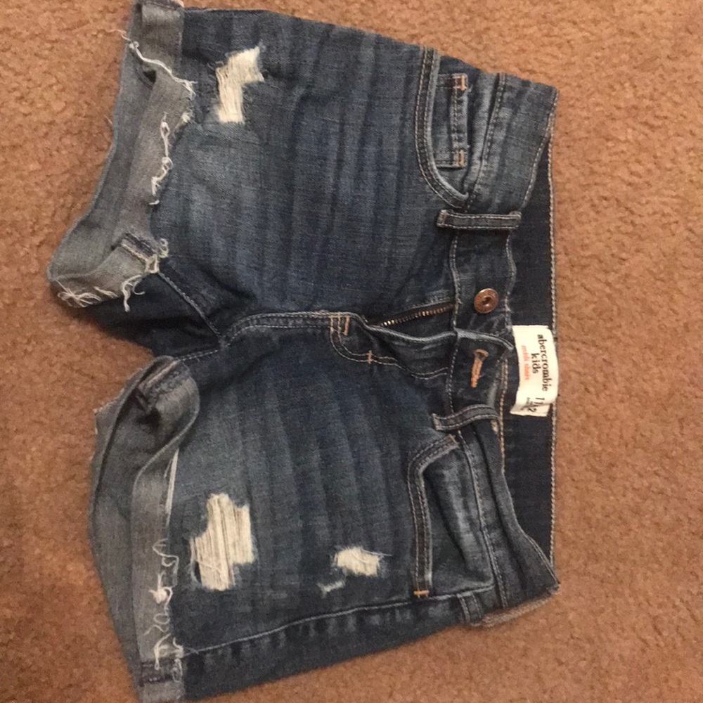 A&F girls denim midi short
